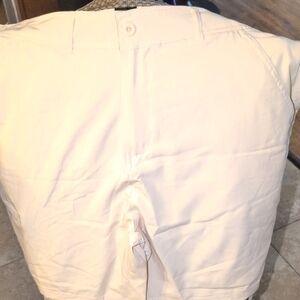 Unk Cream Flat Front Men Shorts